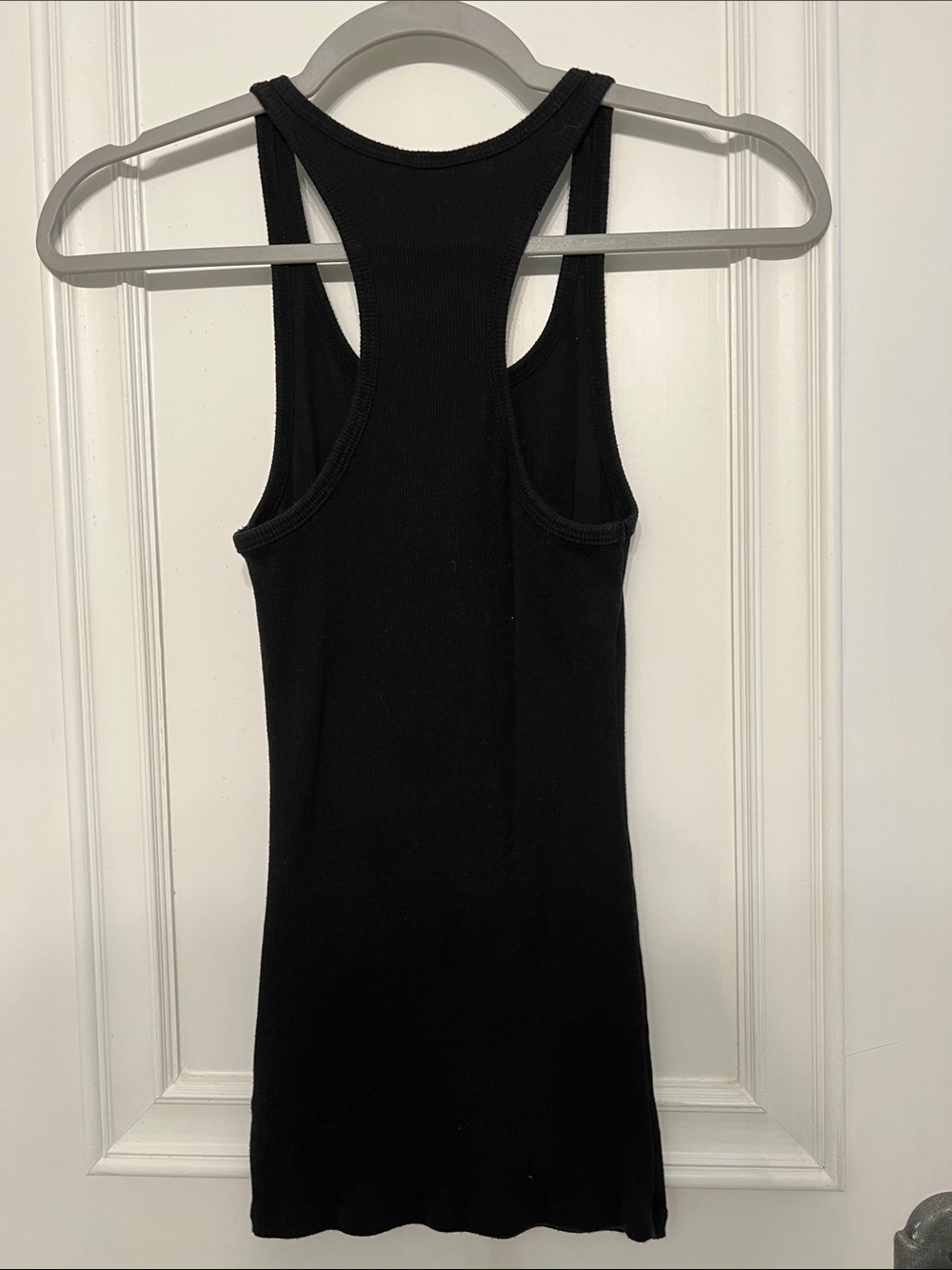 GUESS Black Racerback Tank with Gold Rhinestone Logo - Picture 4 of 7